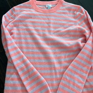 Pink/lilac striped cashmere sweater J Crew Girls (XL)